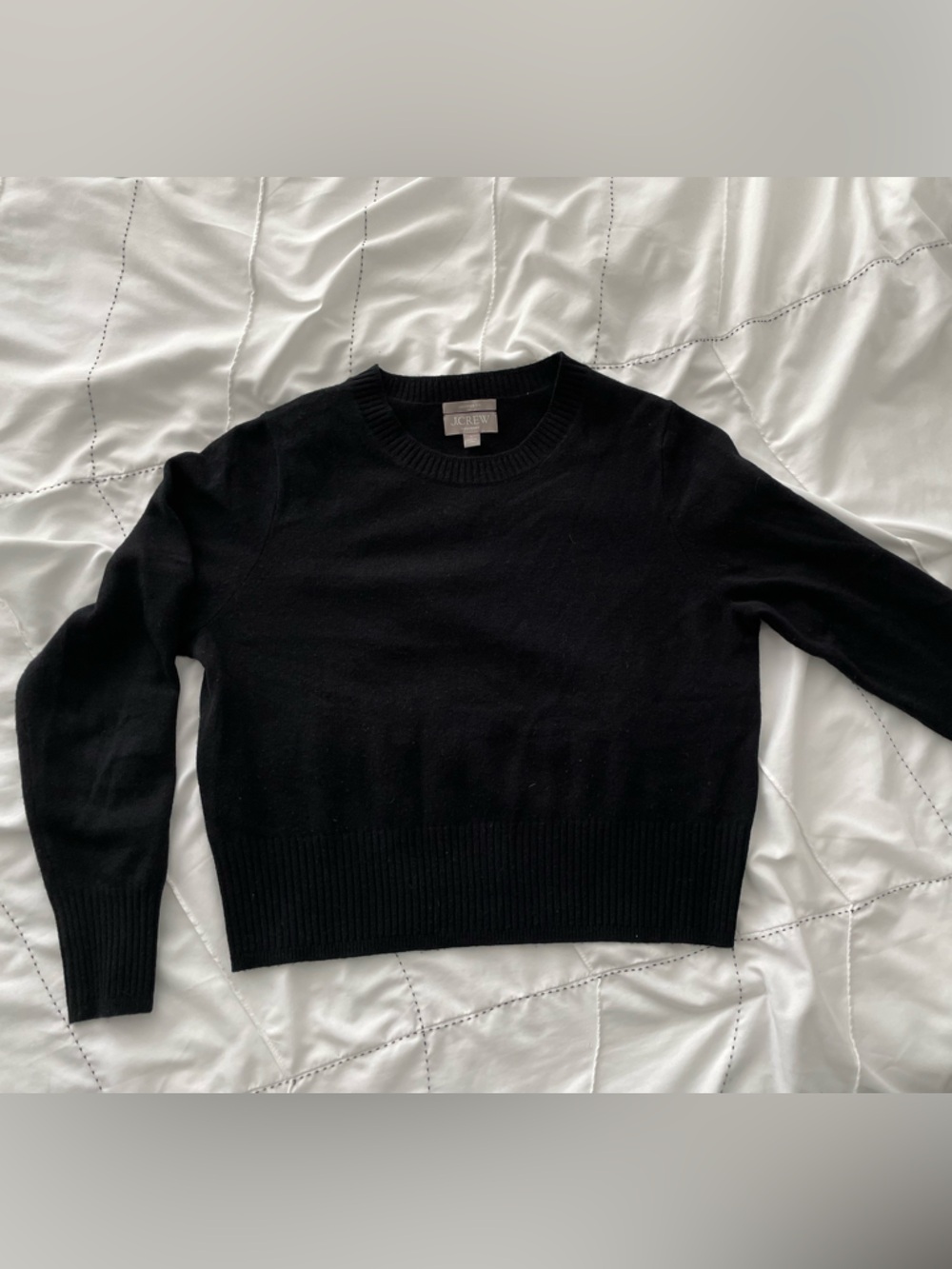 J. Crew Black Cashmere Crewneck Sweater